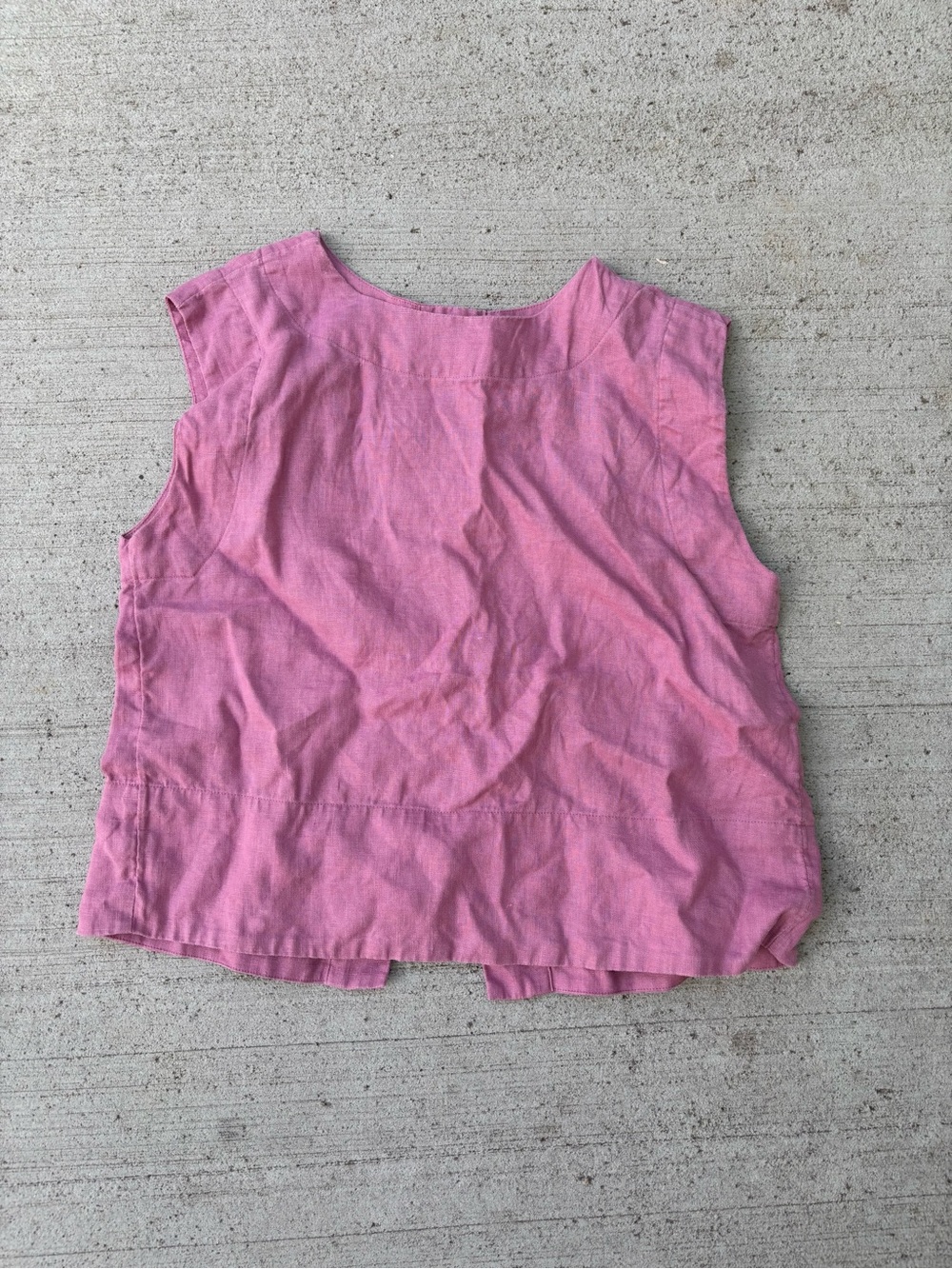 Madewell Rose Pink Linen-Blend Sleeveless Tank